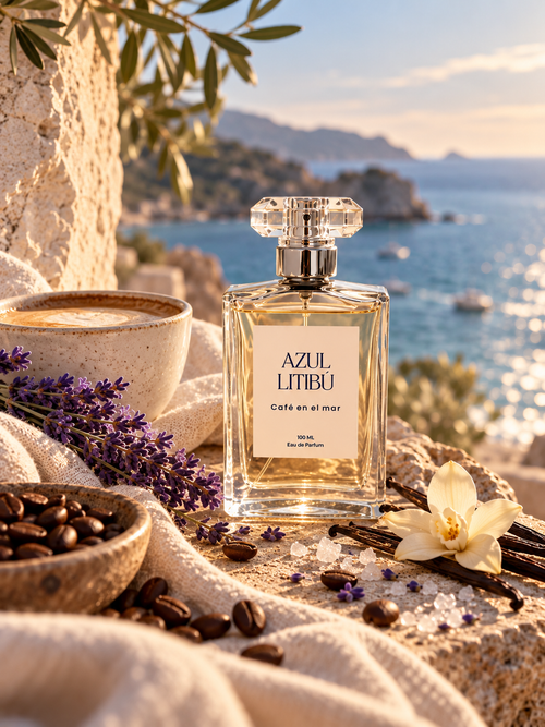 Perfume Café en el mar Azul Litibú