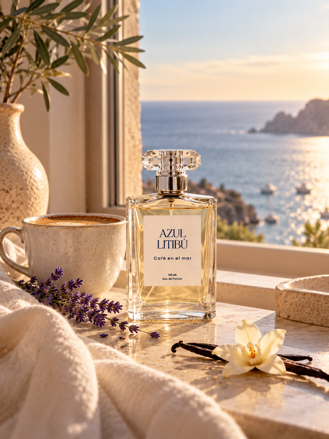 Perfume Café en el mar Azul Litibú